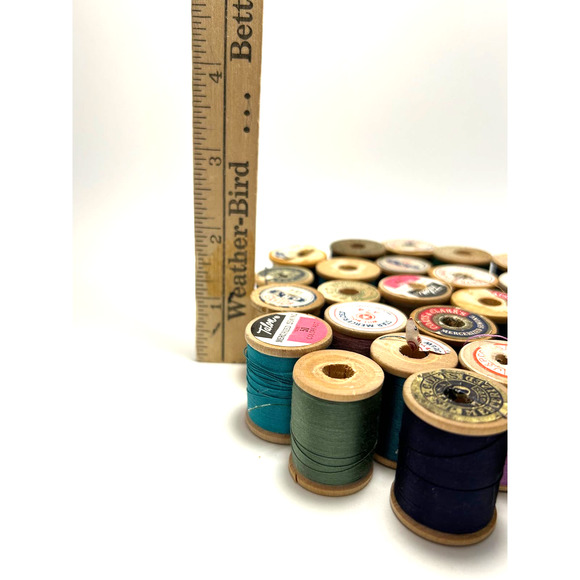 Vintage Thread On Wooden Spools Lot of 30 - Picture 11 of 11